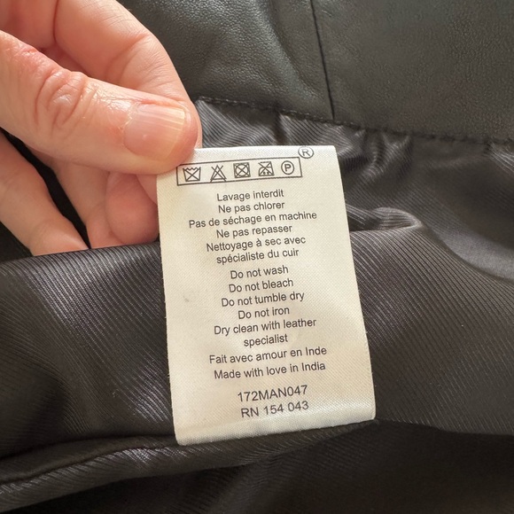 Sezane Black Leather Suede Jacket - Picture 4 of 10